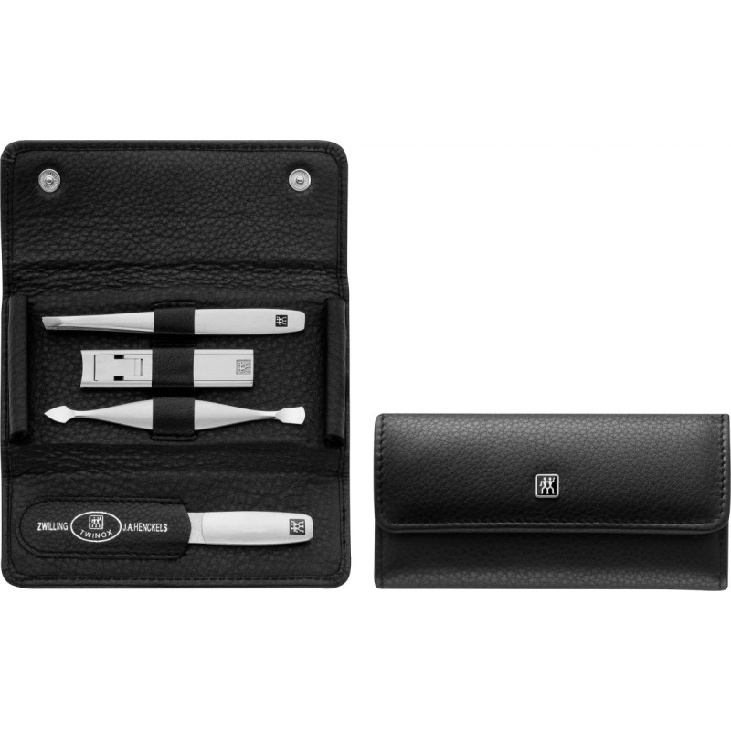 Zwilling Zestaw podróżny Zwilling Twinox czarne, skórzane etui, 4 elementy