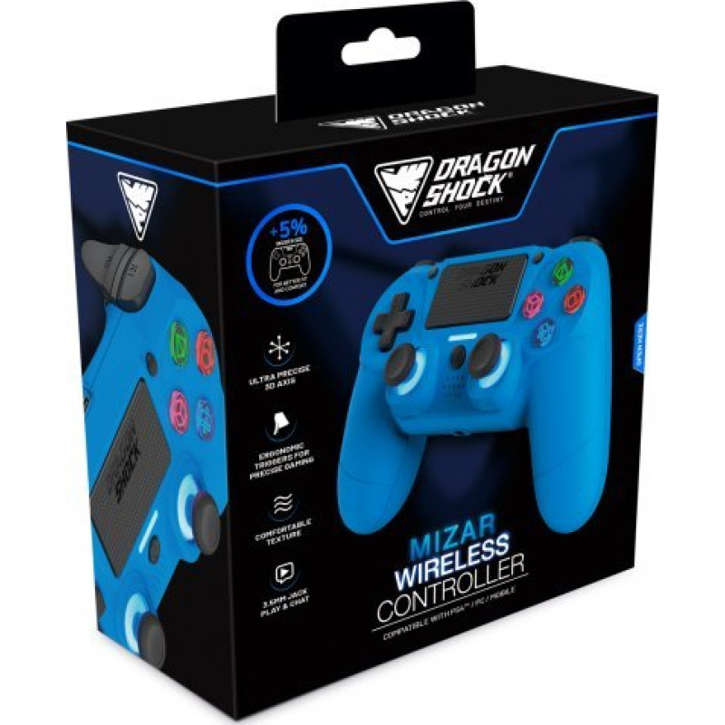 Nitho Pad Nitho Dragonshock Controller Mizar      Wireless blau       PS4