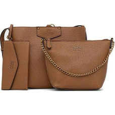 Guess , Brenton, Ecological leather, Textile Bag, Rigid structure, Caramel, 6432, For Women, 22 x 18 x 9 cm For Women