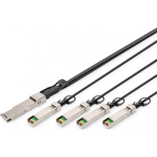 Digitus DIGITUS Kabel QSFP+ to 4XSFP+ 40G DAC  3.0m schwarz