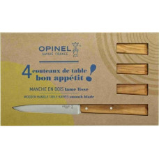 Opinel Opinel Set of 4 table knives Bon Appetit South Olive Wood No 125