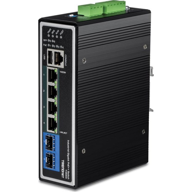 Trendnet Switch TRENDnet TRENDnet Switch 6-port Industrial Gbit L2 Managed PoE++ DIN