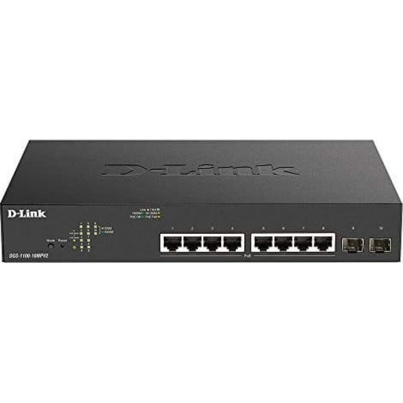 D-Link Switch DGS-1100-10MPV2 8GE PoE+ 2SFP