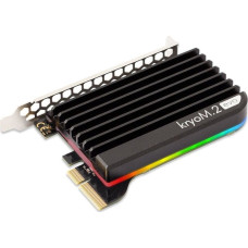 Aqua Computer kryoM.2 RGBpx PCIe 5.0 x4 Adapter für M.2 PCIe SSD, M-Key, mit Passivkühler