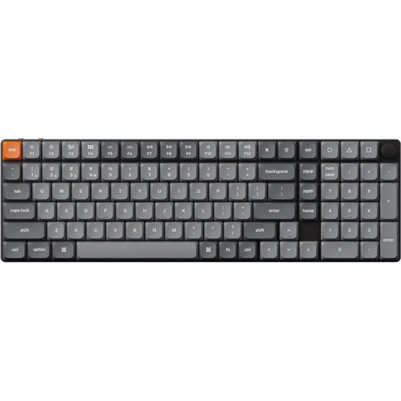 Keychron K17 Max RGB Brown Switch Wireless Low Profile Keyboard (Black) [K17M-H3].