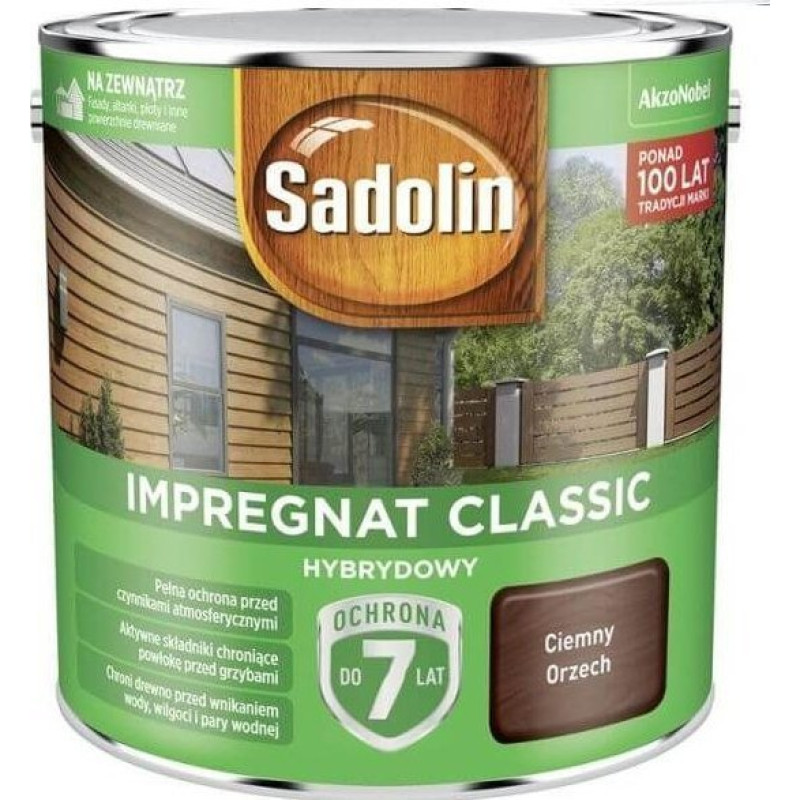 Sadolin SADOLIN IMPREGNAT CLASSIC HYBRYDOWY 7 LAT ORZECH CIEMNY 4.5L