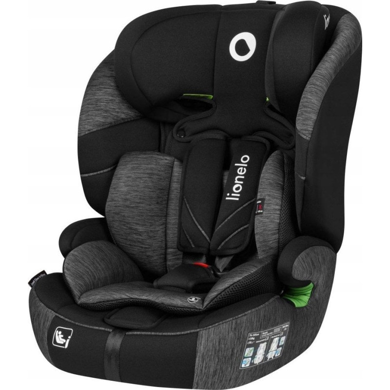 Lionelo Fotelik samochodowy Lionelo Fotelik samochodowy Lionelo Levi One I-Size Black Grey 76-150cm Dri-Seat