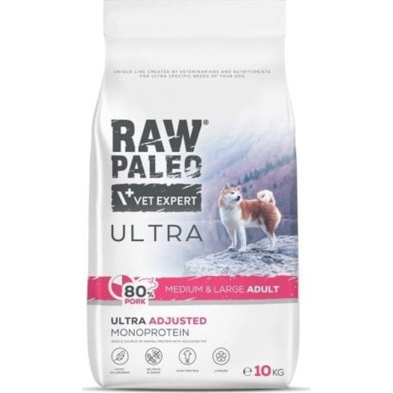 Vetexpert Raw Paleo Ultra Pork Medium&Large Adult 10kg