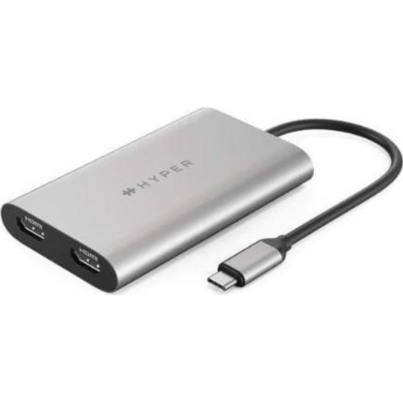 Hyperdrive Stacja/replikator HyperDrive USB-C - HDMI x2 Szary  (HDM1-GL)