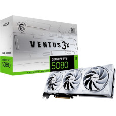 MSI Karta graficzna MSI GeForce RTX 5080 Ventus 3X OC White 16GB GDDR7 DLSS4