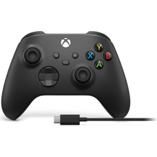 Microsoft Xbox Wireless Controller + USB-C Cable Black Gamepad Analogue / Digital PC, Xbox One, Xbox One S, Xbox One X, Xbox Series S, Xbox Series X