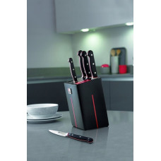 Richardson Sheffield VELOCITY - 5 pc knife block with sharpener - black