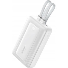 Anker | Power Bank | A1681H21 | 20000 mAh | USB-C 30W, Lightning 27W | Built-In USB-C and Lightning Cables | White