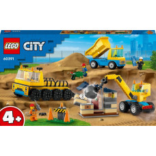 Lego City Ciężarówki i dźwig z kulą wyburzeniową 3 szt. (60391)