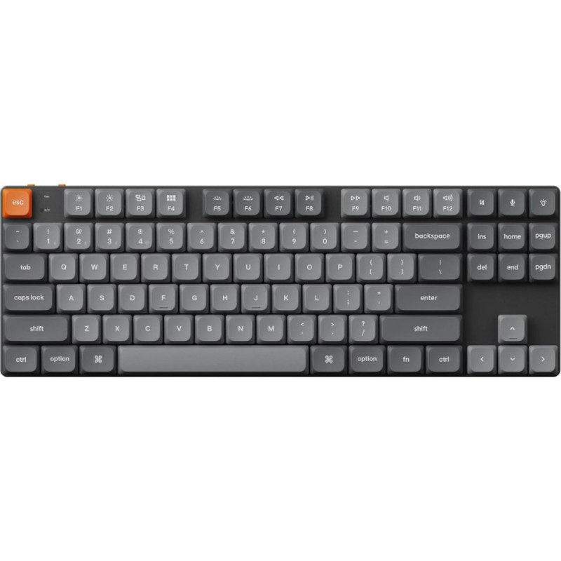 Keychron - K1 Max QMK/VIA Wireless Custom Mechanical Keyboard - Niskoprofilowa Bezprzewodowa Klawiatura Mechaniczna RGB Gateron Hot-Swap Red