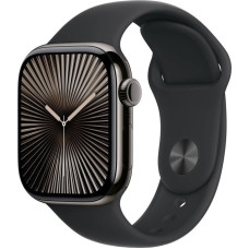 Apple Watch Series 10 GPS + Cellular 42 mm Slate Titanium Case with Black Sport Band - M/L