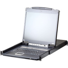 Aten Konsola KVM Aten ATEN KVM 16 port LCD LED 19'' + keyboard + touchpad USB-PS/2, IP Admin - CL5716IN-ATA-AG