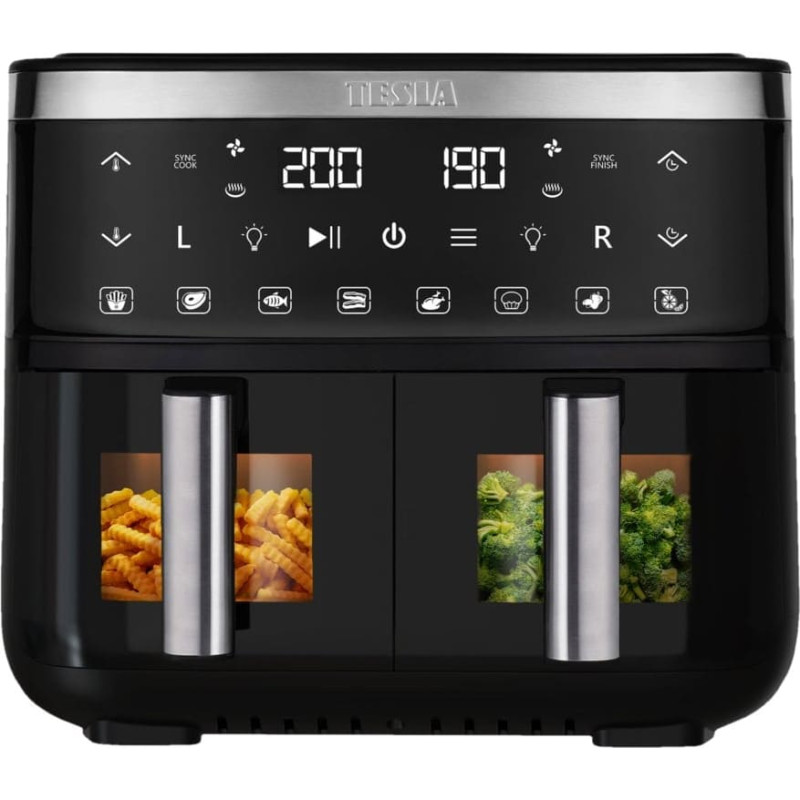 Tesla AirCook DualZone Q450 XXL beztłuszczowa frytkownica z podwójnym koszem