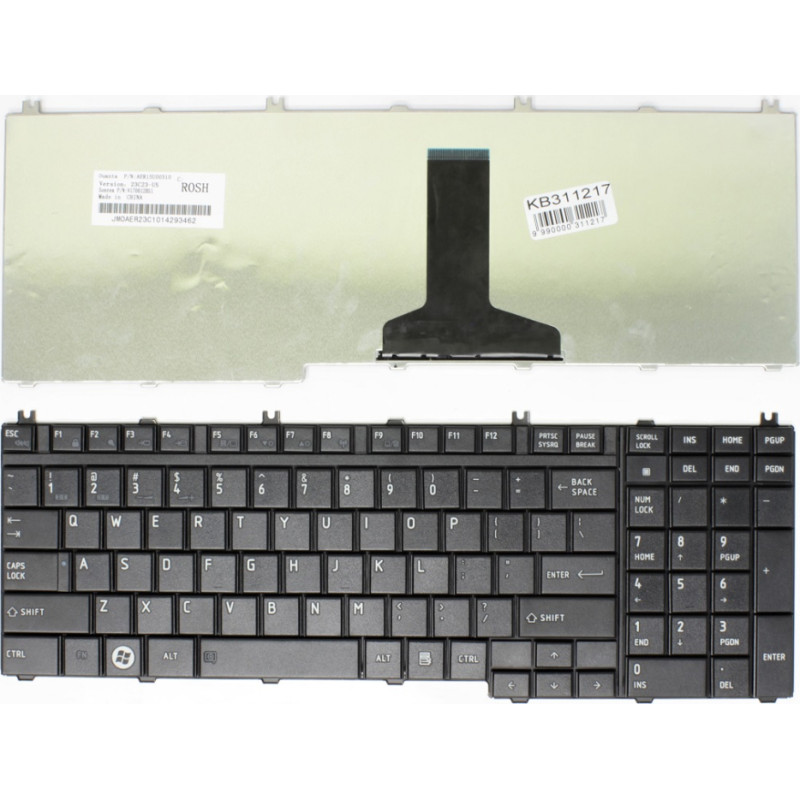 Toshiba Keyboard TOSHIBA Satellite: L350, L500, L550, P200, P300