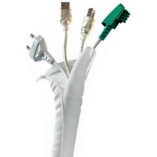 Inline HAGOR KSS 5 Meter Weiss - 38mm Kabelsocke selbstschliessend 5m Laenge Weite 38mm aus elastischem Polyester