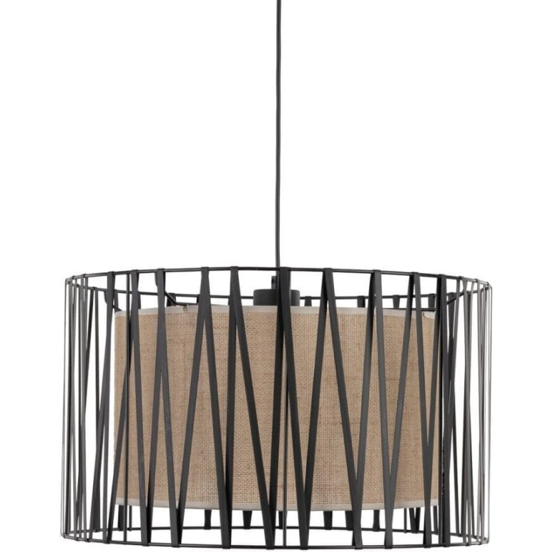 Noname TK Lighting Harmony 4557 lampa wisząca zwis 3x15W E27 czarna/juta