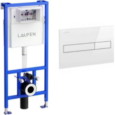 Laufen Potinkinis WC rėmas su vandens nuleidimo mygtuku Laufen Dual Flush, H8946650000001 + H8956610000001
