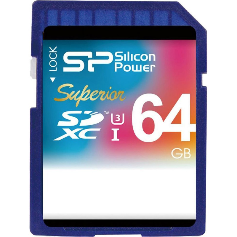 Silicon Power memory card SDXC 64GB Superior UHS-I U3