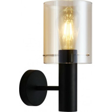 Italux Kinkiet Italux Lampa ścienna bursztynowa Italux Sardo WL-5581-1A-BK+AMB