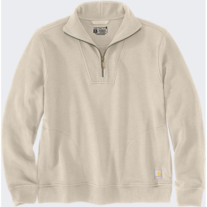 Carhartt Bluza Carhartt Tencel Fiber HalfZip Oat Milk