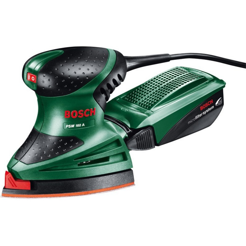 Bosch Universalusis šlifuoklis Bosch PSM 160 A 0603377000 (3 šlifavimo popieriaus lapeliai)