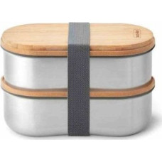 Black & Blum Zestaw 2 lunch boxów stalowych, szary / Black+Blum