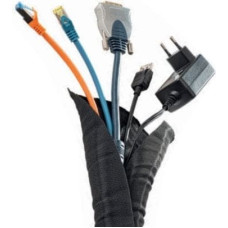 Logilink HAGOR KSS-Rolle 25 Meter Schwarz - 19mm Kabelsocke selbstschliessend Rolle 25m Laenge Weite 19mm aus elastischem Polyester