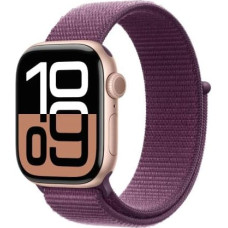 Apple Watch Series 10 GPS 46mm Rose Gold Alu case, Plum Sport Loop EU MWWV3