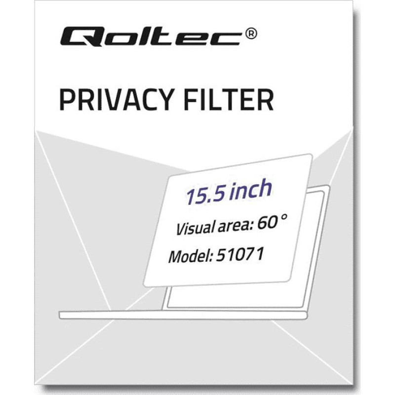 Qoltec Filtr Qoltec Filtr prywatyzujący RODO do MacBook Pro TouchBar (2016-2018) | 15,5''