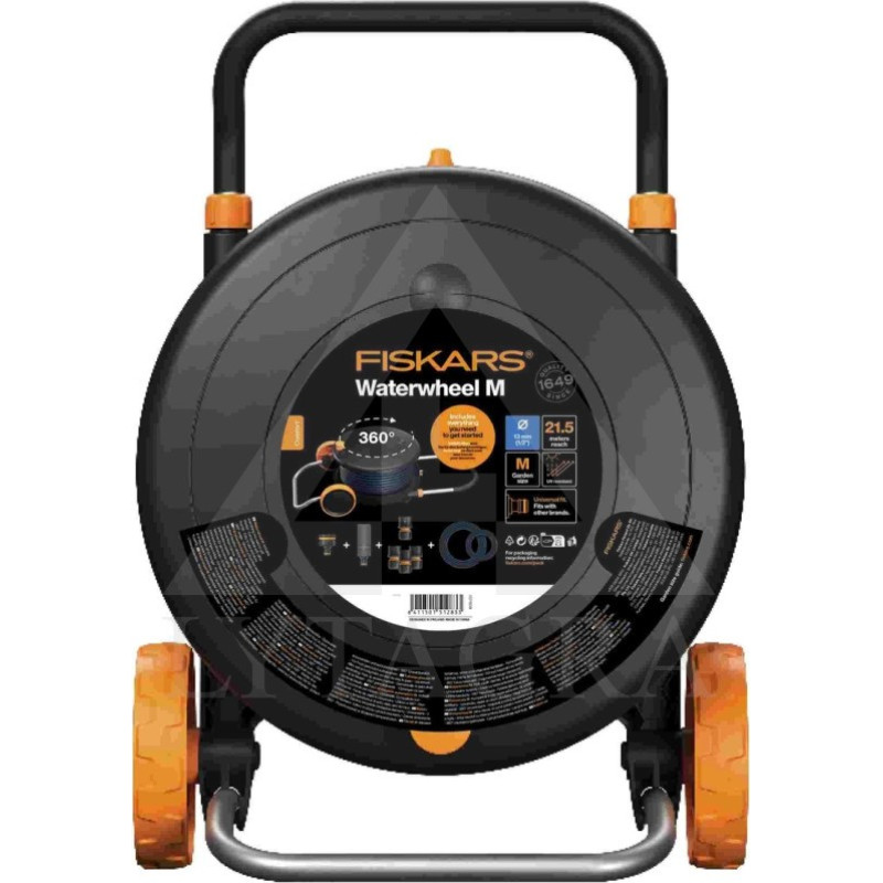 Fiskars Laistymo ritė M su žarna (1/2 ) 20m 1071639