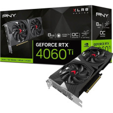 PNY Karta graficzna PNY GeForce RTX 4060 Ti XLR8 Gaming Verto OC Dual Fan 8GB GDDR6 (VCG4060T8DFXPB1-O)