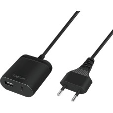 Logilink Ładowarka LogiLink USB charger Logilink PA0256 black 1XUSB + 1XUSB-C/5VDC/2.4 A PA0256