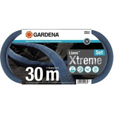 Gardena Gardena Textile Hose Liano Xtreme 1/2, 30 meter set (dark grey/orange, model 2023, incl. cleaning syringe, 2 tap connectors)