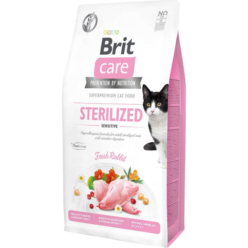 Brit Care Grain Free Sterilized Sensitive - dry cat food - 7 kg