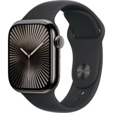 Apple Watch Series 10 GPS + Cellular 42 mm Slate Titanium Case with Black Sport Band - S/M
