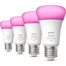 Philips Hue Żarówka E27 6.5W RGBW BT 4-pak