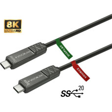 Vivolink Kabel USB VivoLink USB-C - USB-C 10 m Czarny (PROUSBCMM10OP)