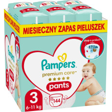 Pampers Pieluchomajtki Pants Premium Care 3, 6-11 kg, 144 szt.