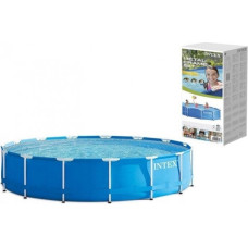Bestway Karkasinis baseinas Intex Metal Frame, 366x76 cm, su 12V filtru