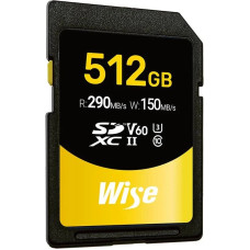 Wise CARD Wise SDXC UHS-II V60 512GB R:290MBs / W:150MBs WI-SD-S512
