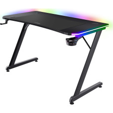 Trust Biurko Trust GXT 710 Luminus Pro RGB Czarne 120 cmx60 cm