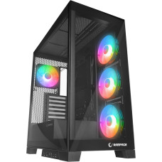 Rampage Hydra V2 Obudowa PC akwarium 4x wentylator ARGB czarna