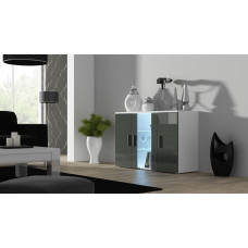 Cama Meble Cama sideboard 120 cm SOHO S7 white/grey gloss