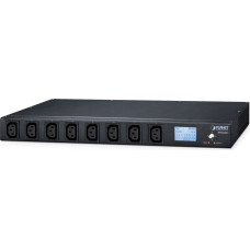 Planet IP-based 8-port Switched Power Manager with 2 Cascaded Ports (AC 100-240V, 16A max. input, 8 IEC C13 outlet 10A max. output, LCD Displays, provides external tem