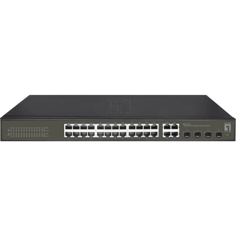 Levelone Switch LevelOne LevelOne GES-2128 łącza sieciowe Zarządzany L2 Gigabit Ethernet (10/100/1000) Czarny